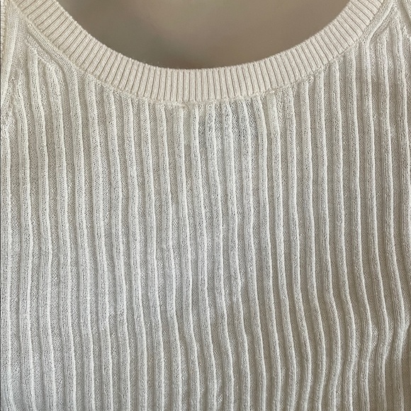 COS Cream Ribbed Tank Top #77 - Picture 5 of 8
